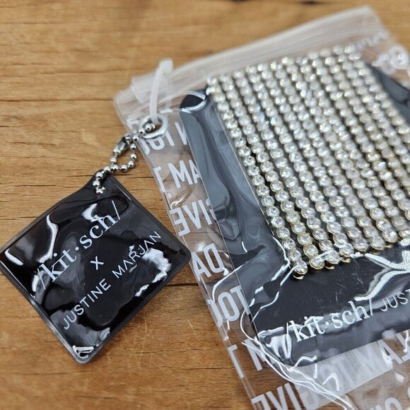 New Kitsch X Justine Marjan Classic Rhinestone Bobby Pins Set of 12 - Picture 4 of 6